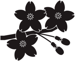 花が咲いている桜の枝のアイコン画像