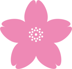 ピンク色のサクラのアイコン