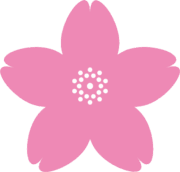 ピンク色のサクラのアイコン