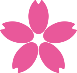 簡略なサクラの花のイラスト