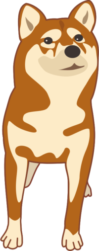 子犬 遠くを見ている子犬のイラスト