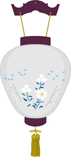 盆提灯 吊下げタイプの盆提灯のイラスト