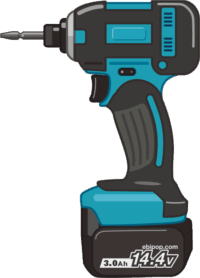 インパクトドライバー カッコ良くて便利なインパクトドライバーのイラスト