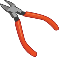 ニッパ 配線コードを切断するための工具であるニッパのイラスト