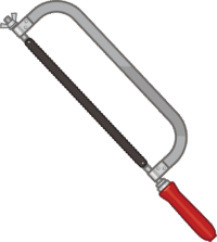 金切り鋸 金属を切断するパワフルな工具である金切り鋸のイラスト