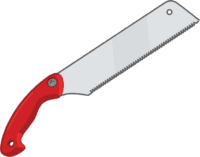 片刃鋸 握りやすいグリップの片刃鋸のイラスト