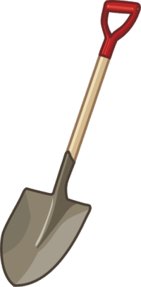 剣先スコップ 土木工事現場で使う剣先スコップのイラスト