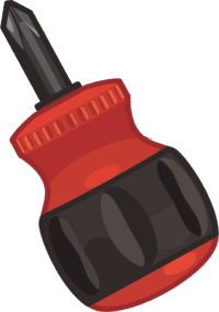 スタッビドライバー 狭い場所でのネジ締めに使うスタッビドライバーのイラスト