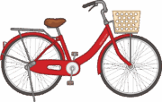 ママチャリと呼ばれている自転車のイラスト