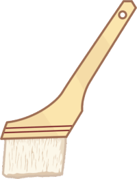 筋交い刷毛 柄が斜めについている筋交い刷毛のイラスト