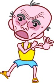 びっくり爺さん びっくり仰天している爺さんのイラスト