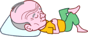 昼寝爺 昼寝をしている爺さんのイラスト