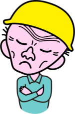 考え込む じっと何かを考えこんでいる職人爺さんのイラスト