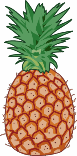多汁で美味しいパイナップルのイラスト