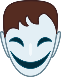 笑顔仮面 不気味な笑顔仮面のイラスト