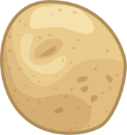 ジャガイモの品種であるゴツゴツした男爵薯のイラスト
