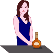 客を出迎えるスナックのママさんのイラスト