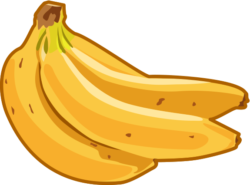 バナナ 熟れたバナナの房のイラスト