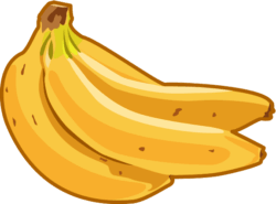 熟れたバナナの房のイラスト
