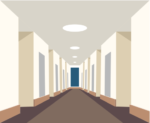 廊下 ビルの廊下のイラスト