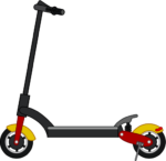 電動キックボード シンプルな電動キックボードのイラスト