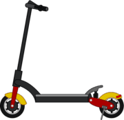 電動キックボード シンプルな電動キックボードのイラスト