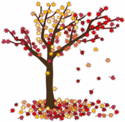 紅葉の落葉のイラスト