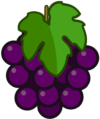 ブドウ 葉のついたブドウのアイコン