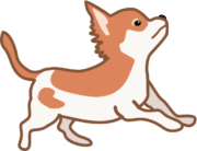 無邪気で可愛い小犬のイラスト