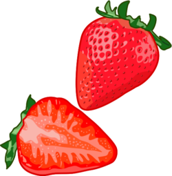 イチゴ 赤く熟した甘いイチゴのイラスト