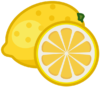 スライスレモンとレモン一個 スライスレモンとレモン一個の組み合わせアイコン