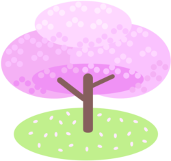 かわいい桜の木のイラスト