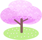 かわいい桜の木のイラスト