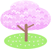素朴な桜の木のイラスト