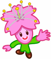 お花見キャラクターのイラスト