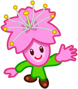 お花見キャラクターのイラスト