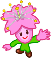 お花見キャラクターのイラスト
