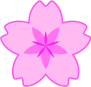 図形的な模様の桜の花びらのイラスト