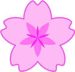 図形的な模様の桜の花びらのイラスト