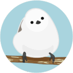 癒しのモフモフ小鳥、シマエナガのイラスト