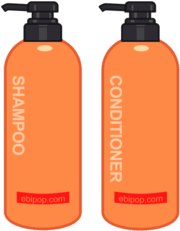 シャンプーとコンディショナーのイラスト