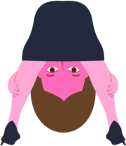 股のぞきをしてもクールな女性のイラスト