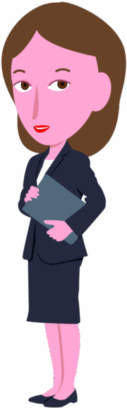 スーツ姿のビジネスウーマンのイラスト