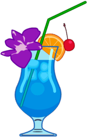 カラフルなトロピカルジュースのイラスト