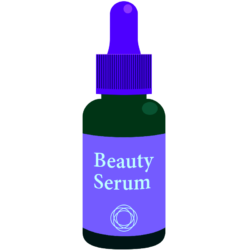 スキンケアに欠かせない美容液のイラスト