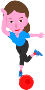 ボウリング ボウリングを楽しんでいる女性のイラスト
