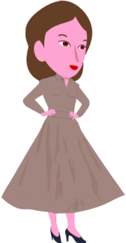 クラシックなファッションを楽しんでいる女性のイラスト