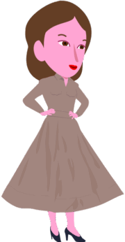 クラシックなファッションを楽しんでいる女性のイラスト