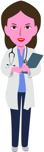 頼もしい女性医師のイラスト