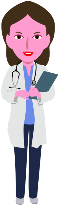 頼もしい女性医師のイラスト